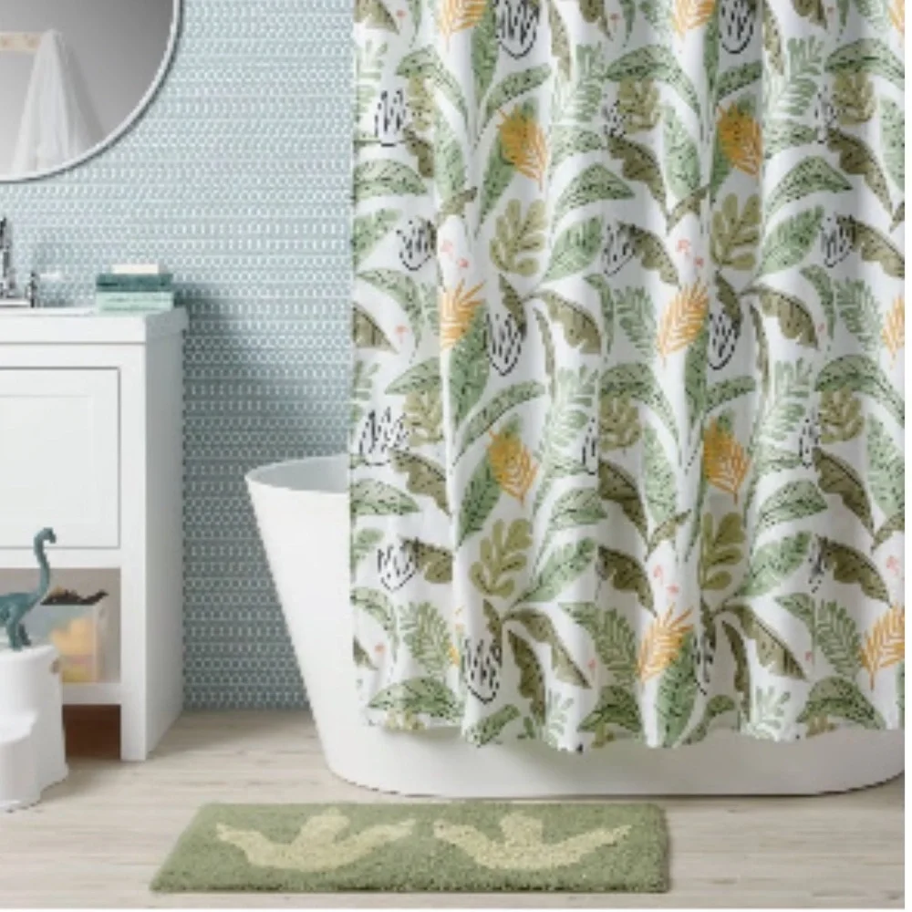 PILLOWFORT NWT botanical kids shower curtain -multi -72”